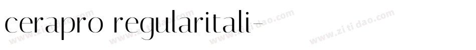 cerapro regularitali字体转换